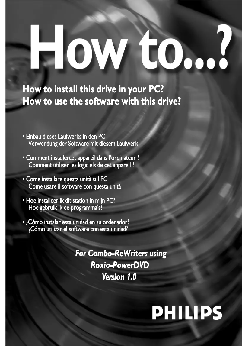 Página 1 del manual Manual de usuario Philips RWDV3210