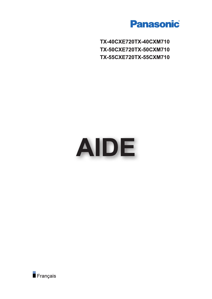 Page 1 de la notice Manuel utilisateur Panasonic TX-40CXM710