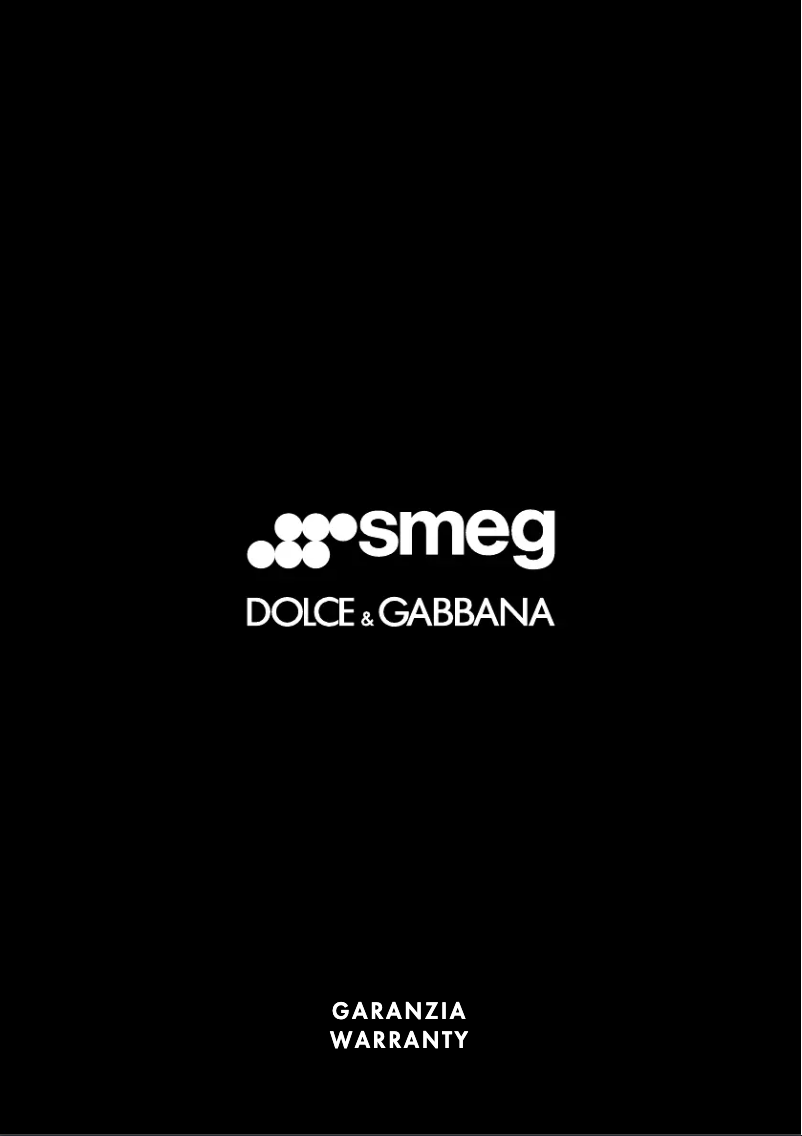 Página 1 del manual Información de garantía Smeg CJF01