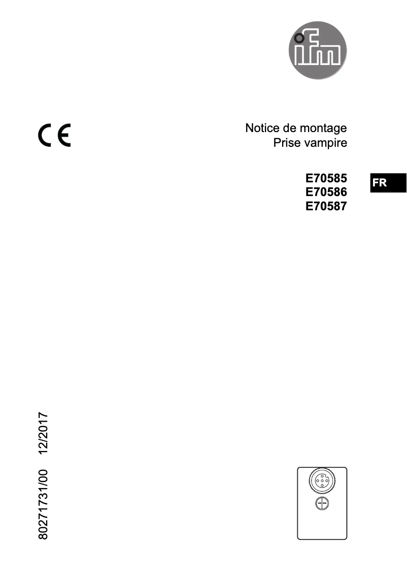 Page 1 de la notice Manuel utilisateur IFM E70586