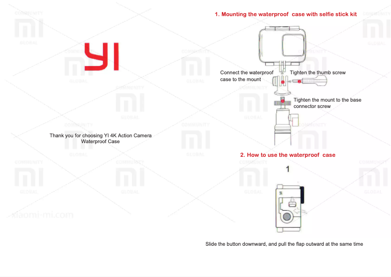 Page 1 de la notice Manuel utilisateur Xiaomi Yi 4K Action Camera 2