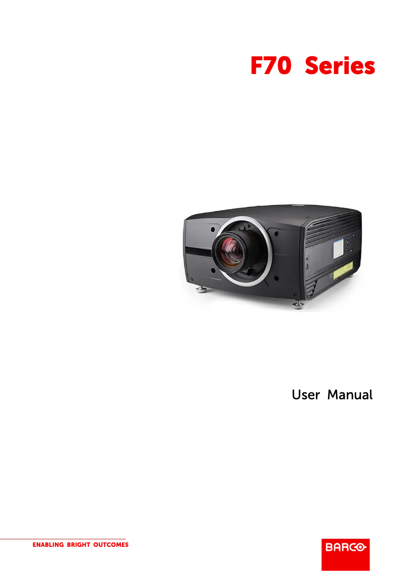 Página 1 del manual Manual de usuario Barco F70-4K8