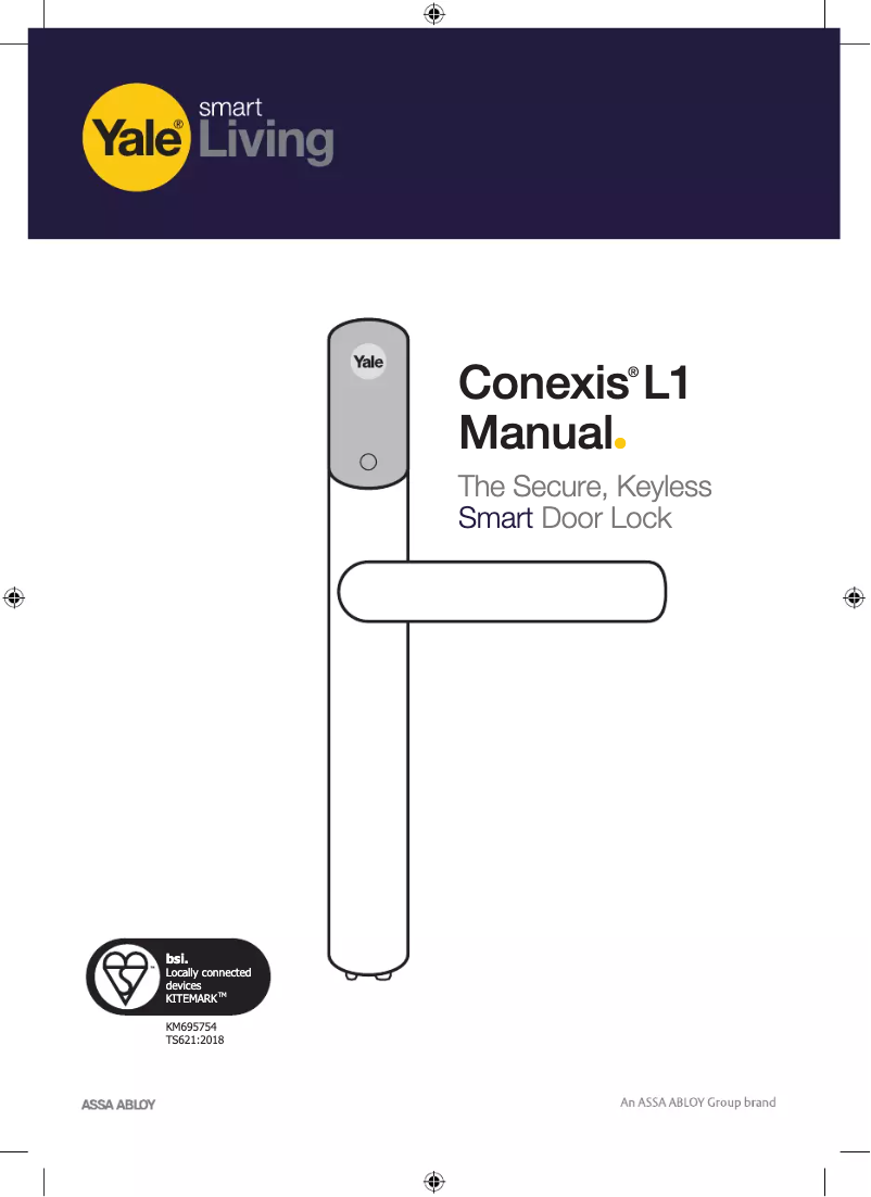 Page 1 of the manual User Manual Yale Conexis L1