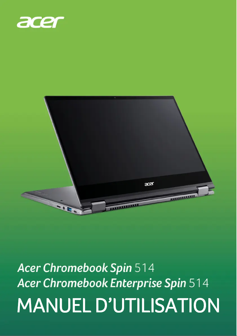 Page 1 de la notice Manuel utilisateur Acer Chromebook Spin 514