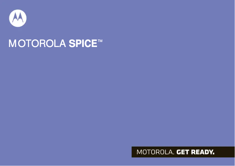 Page 1 de la notice Mode d'emploi Motorola Spice XT300