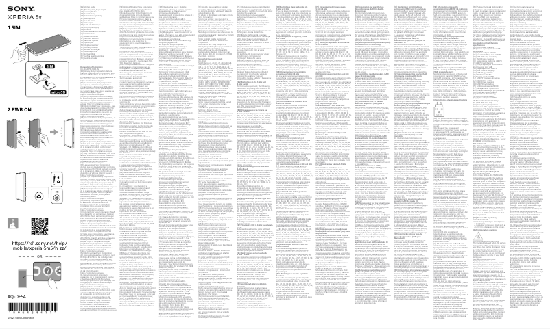 Image de la première page du manuel de l'appareil Xperia 5 V