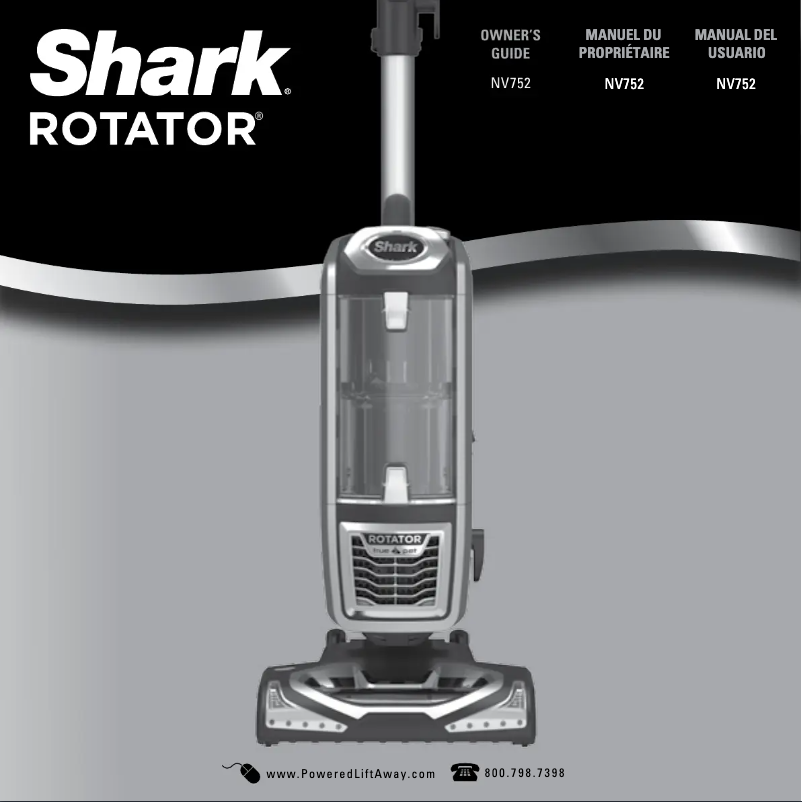 Página 1 del manual Manual de usuario Shark Rotator NV752