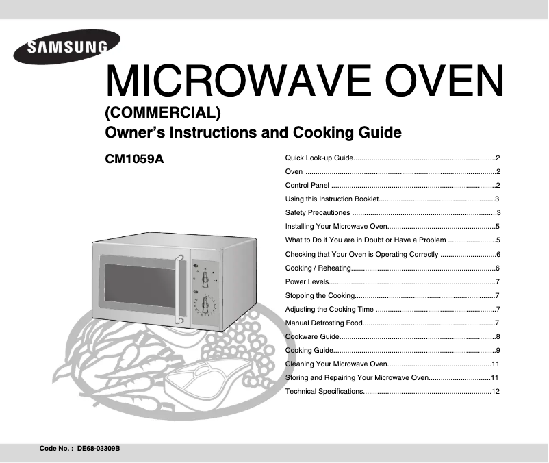 Página 1 del manual Manual de usuario Samsung CM1059A