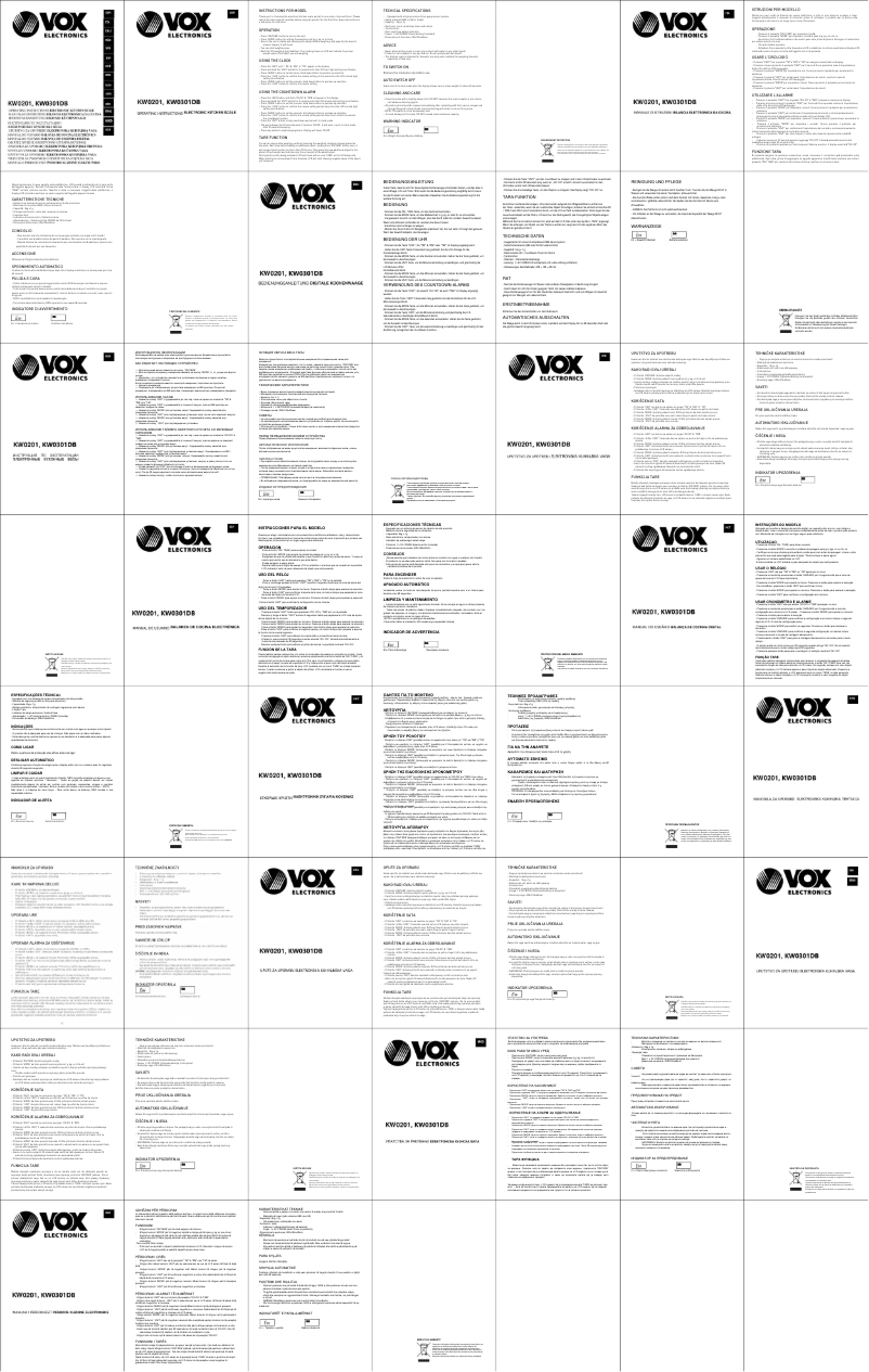 Página 1 del manual Manual de usuario VOX KW0301DB