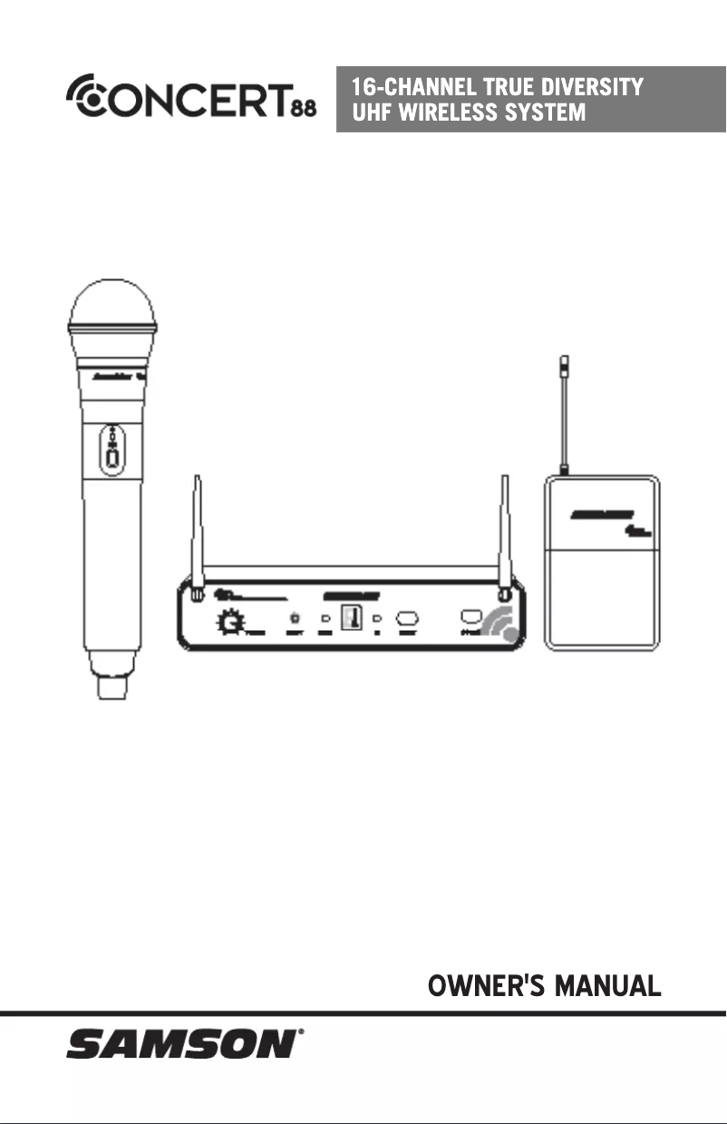 Page 1 de la notice Manuel utilisateur Samson Concert 88 Camera
