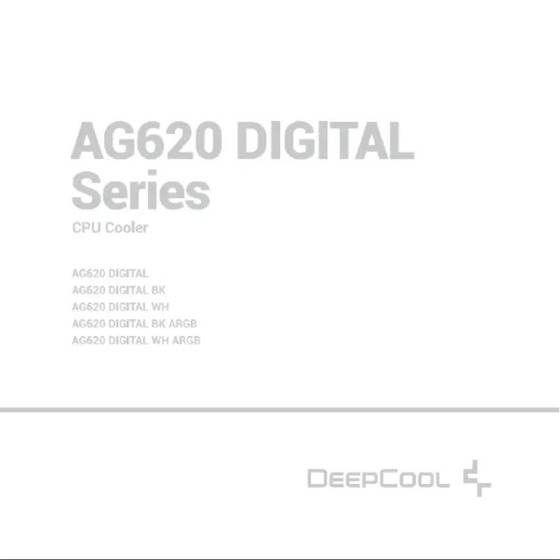 Page 1 of the manual User Manual DeepCool AG620 ARGB