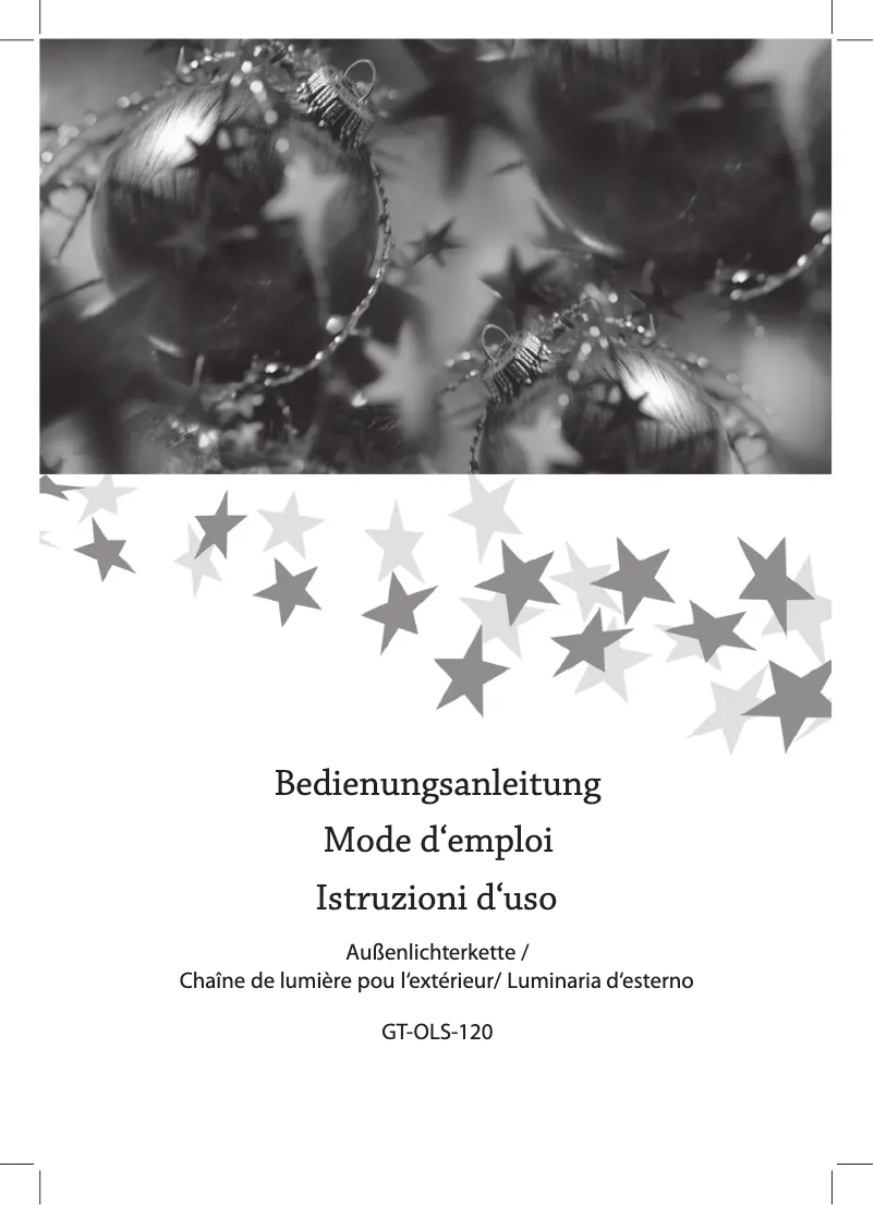 Página 1 del manual Manual de usuario Casa Deco GT-OLS-120