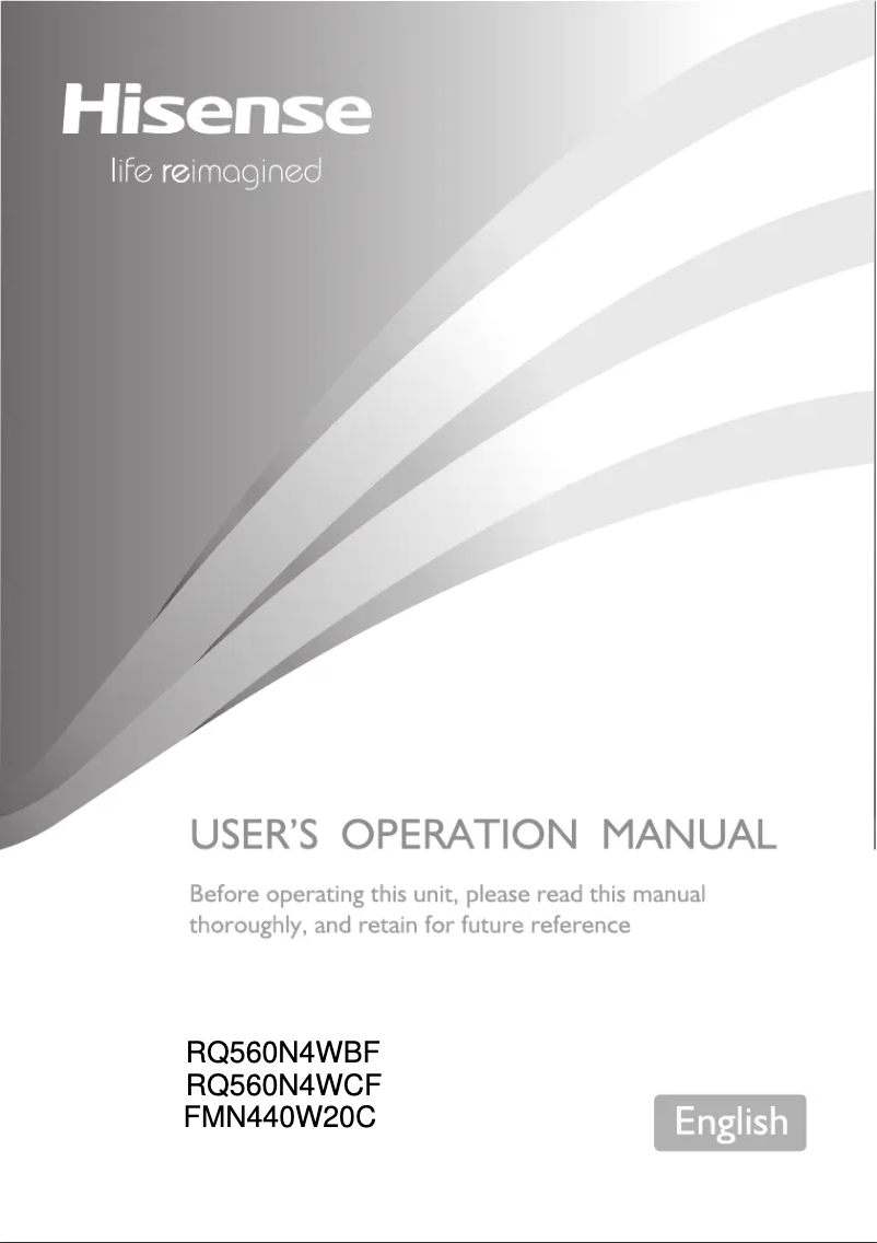 Page 1 of the manual User Manual Hisense RQ560N4WCF