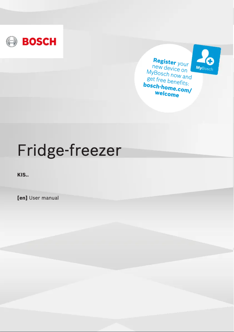 Page 1 of the manual User Manual Bosch Serie 6 KIS86AFE0G