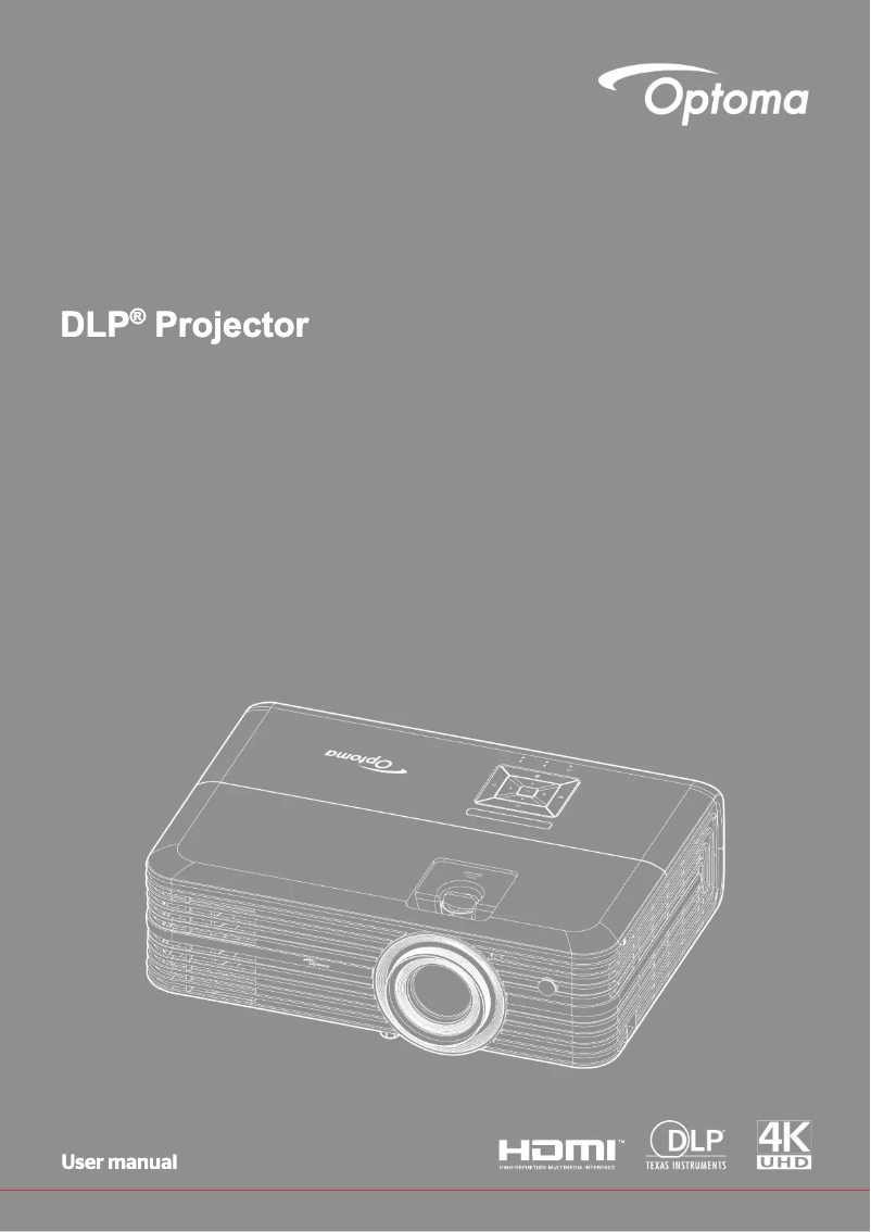 Page 1 de la notice Manuel utilisateur Optoma UHD40