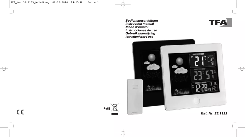 Página 1 del manual Manual de usuario TFA Sun 35.1133.02