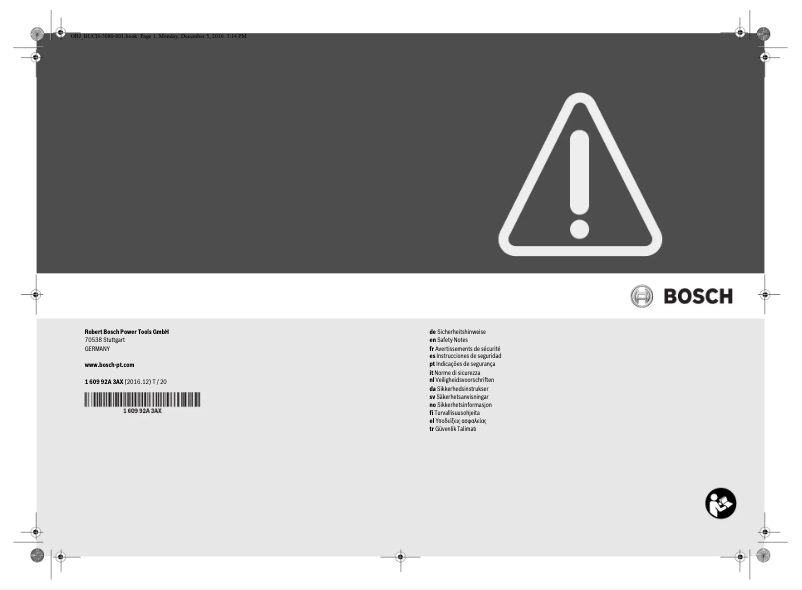 Page 1 of the manual User Manual Bosch GCM v