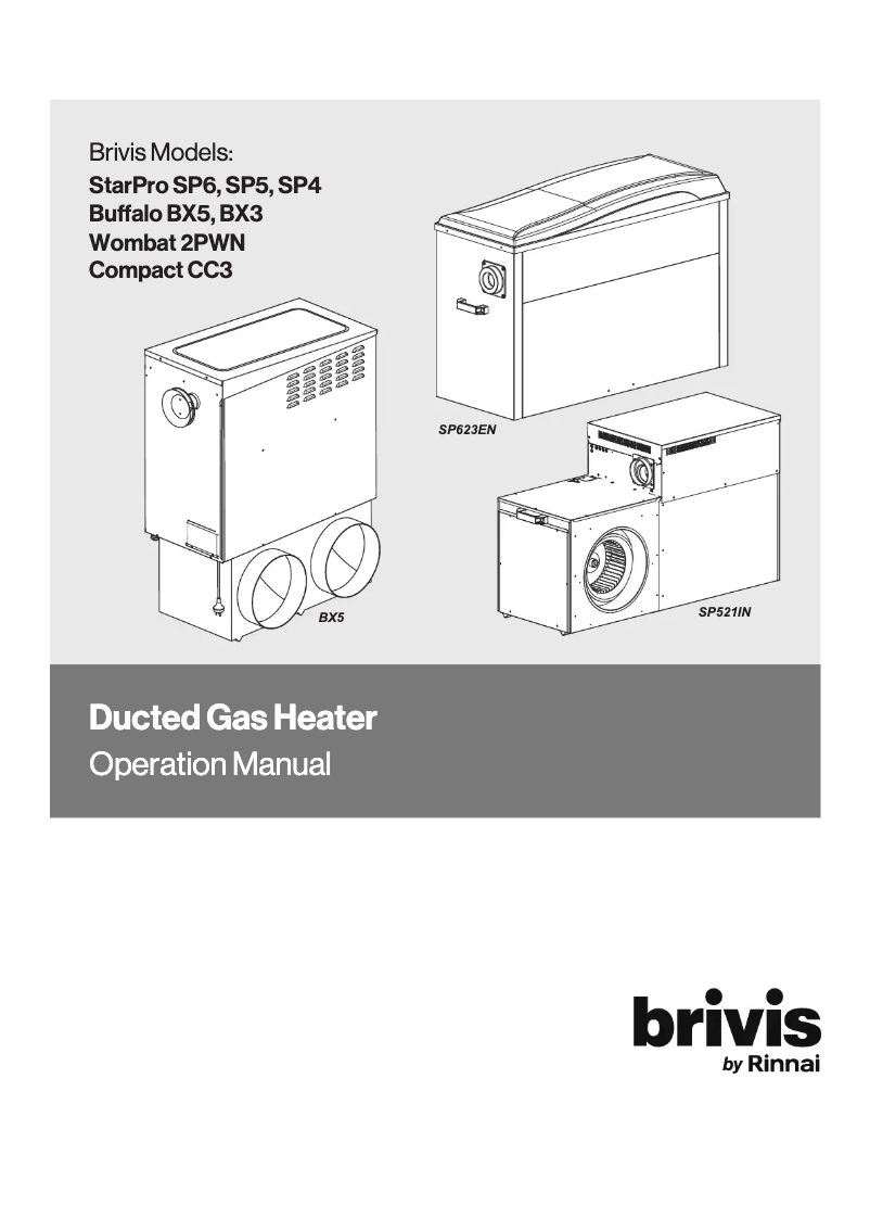 Página 1 del manual Manual de usuario Brivis Compact Classic CC330IN
