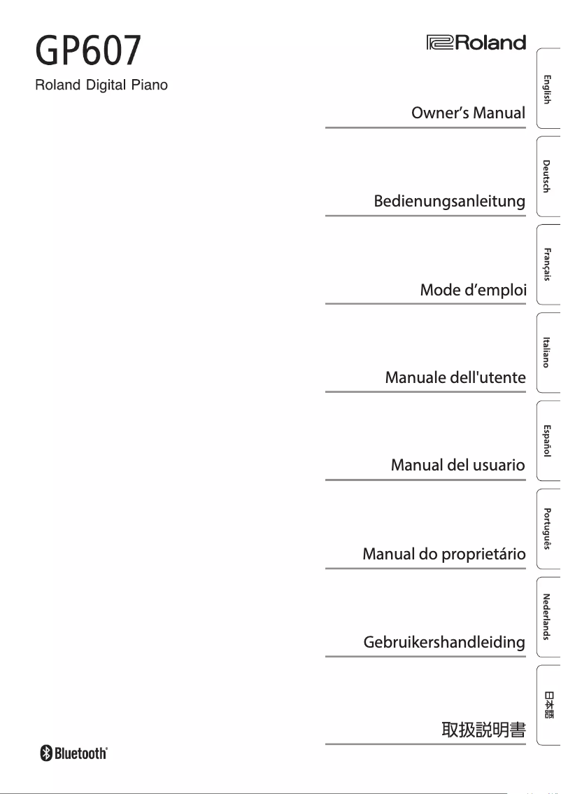 Page 1 de la notice Manuel utilisateur Roland GP607