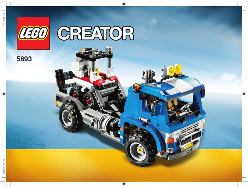 Page 1 de la notice Manuel utilisateur Lego Creator 5893