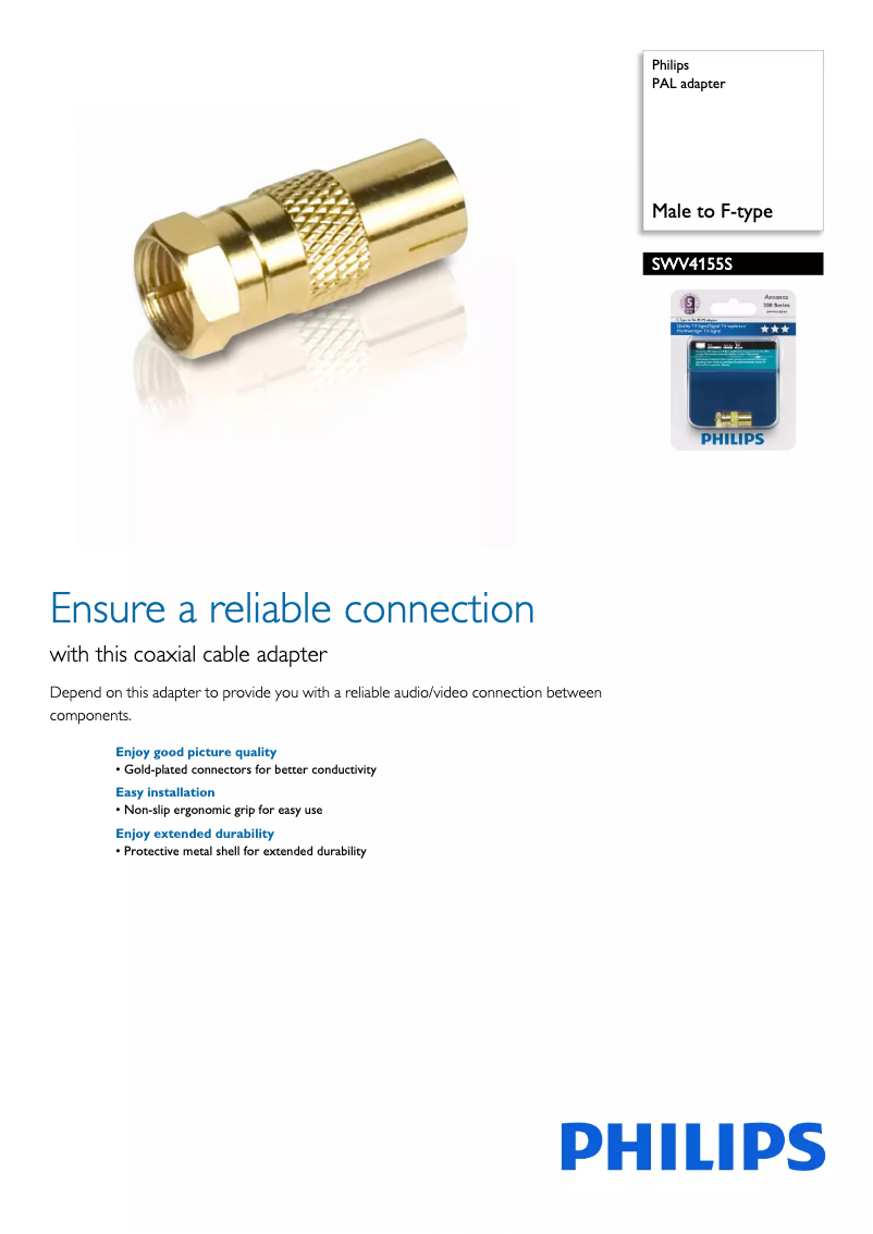 Image de la première page du manuel de l'appareil SWV4155S