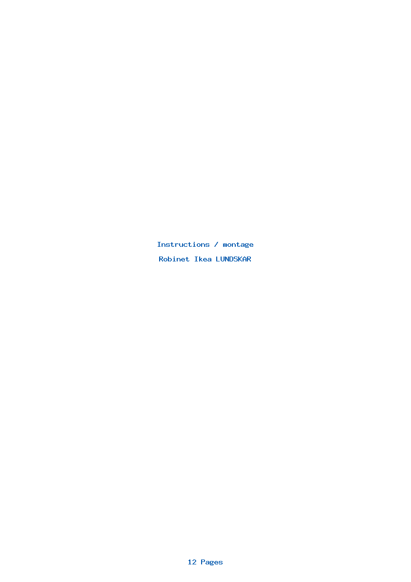 Page 1 de la notice Instructions / montage Ikea LUNDSKAR