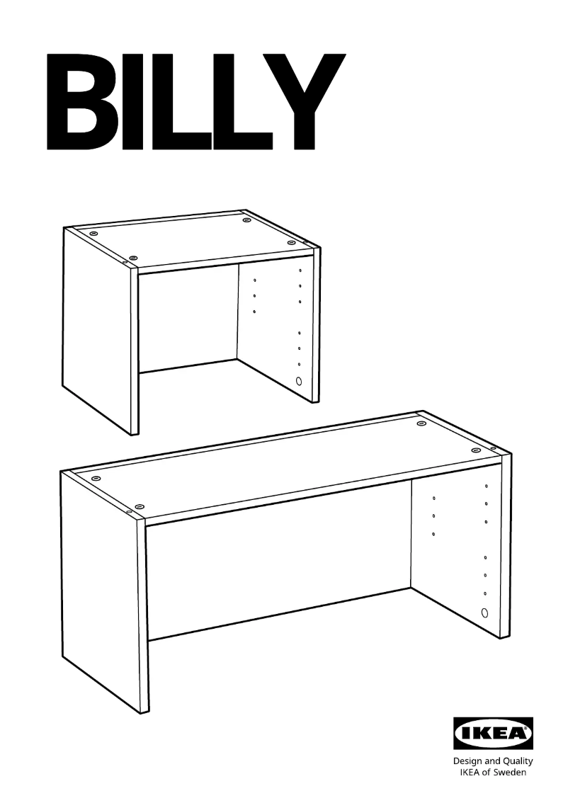 Page 1 de la notice Manuel utilisateur Ikea BILLY 105.246.30