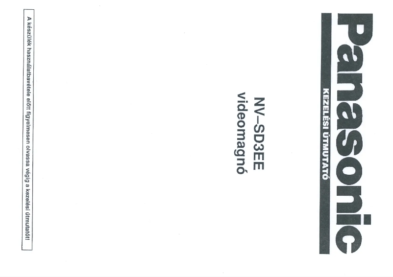 Página 1 del manual Manual de usuario Panasonic NV-SD3