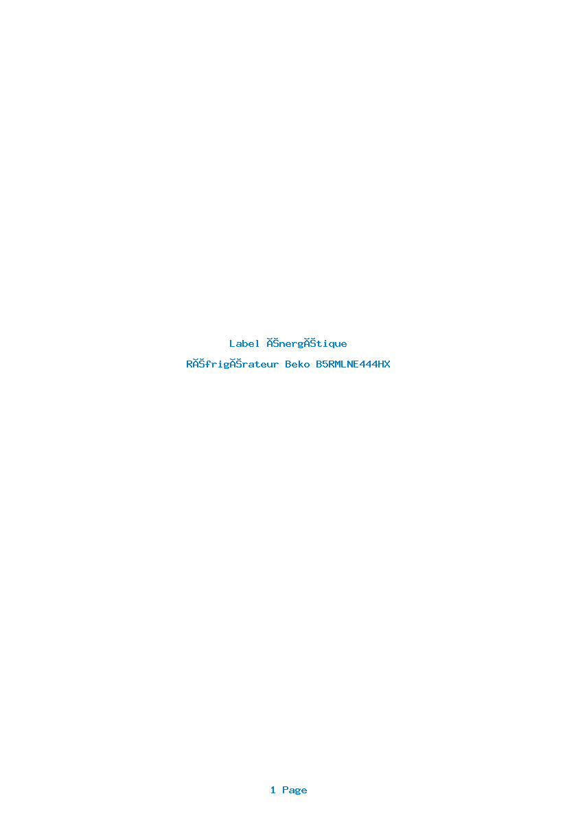 Image de la première page du manuel de l'appareil B5RMLNE444HX