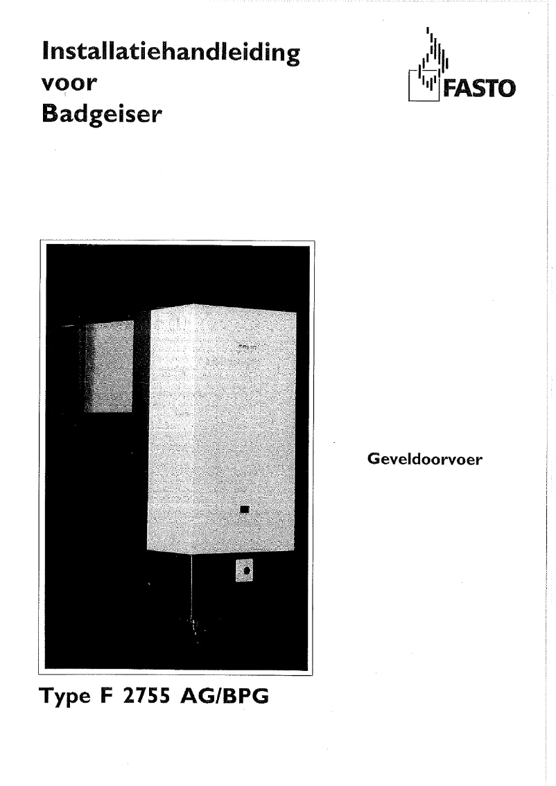 Página 1 del manual Manual de usuario Fasto F 2755 AG/BPG