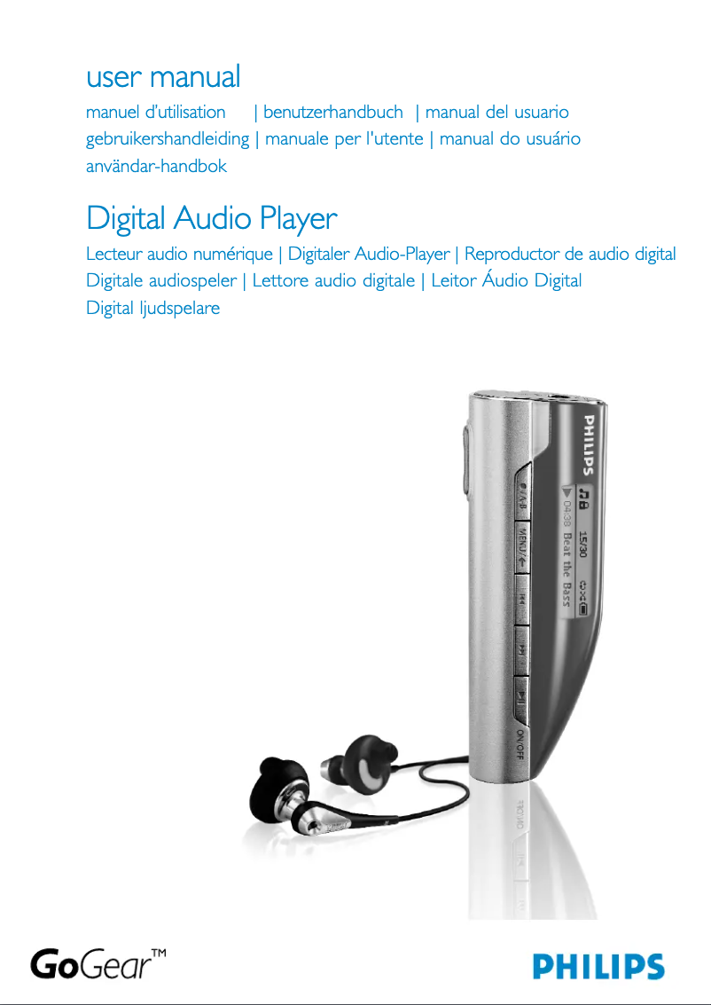 Page 1 of the manual User Manual Philips GoGear SA160