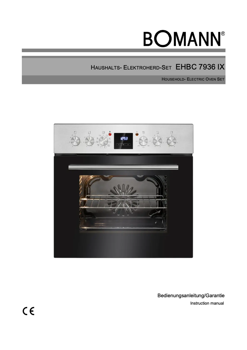 Page 1 de la notice Manuel utilisateur Bomann EHBC 7936 IX