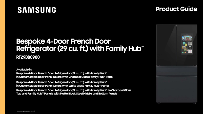 Página 1 del manual Folleto Samsung RF29BB8900AW