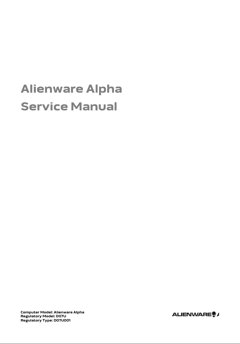 Page 1 de la notice Manuel utilisateur Alienware Alpha SMX2102C1AU