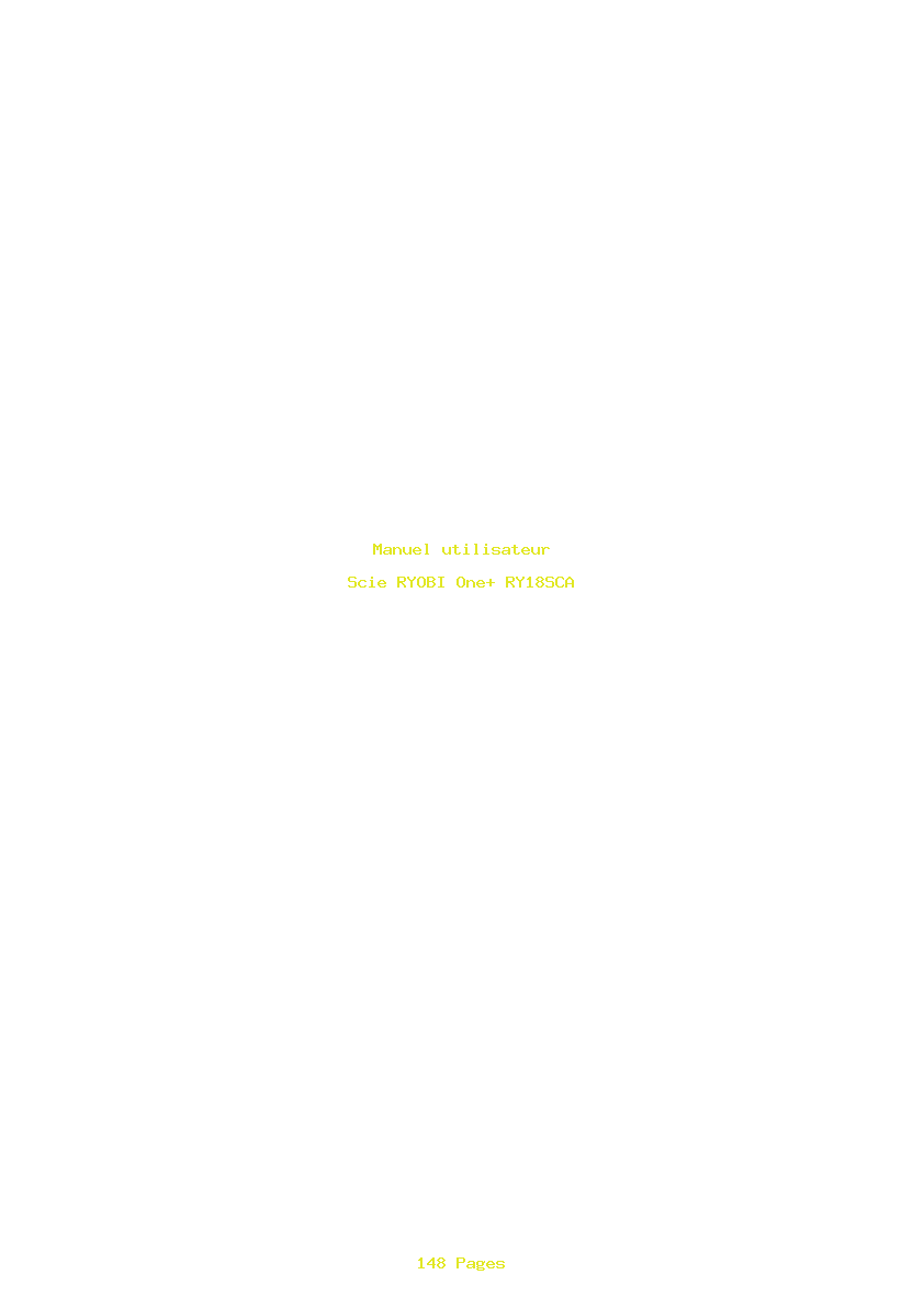 Page 1 de la notice Manuel utilisateur RYOBI One+ RY18SCA