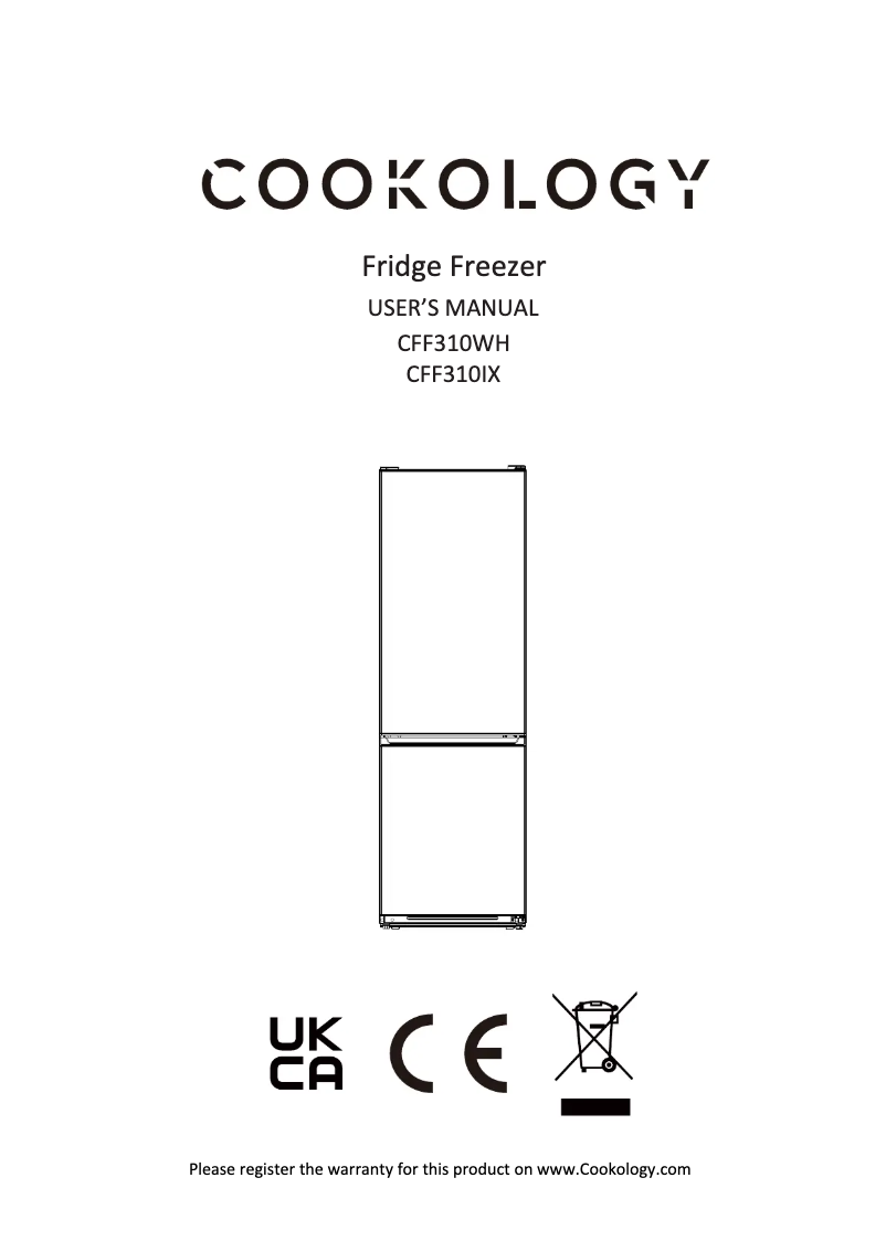 Page 1 de la notice Manuel utilisateur Cookology CFF310IX