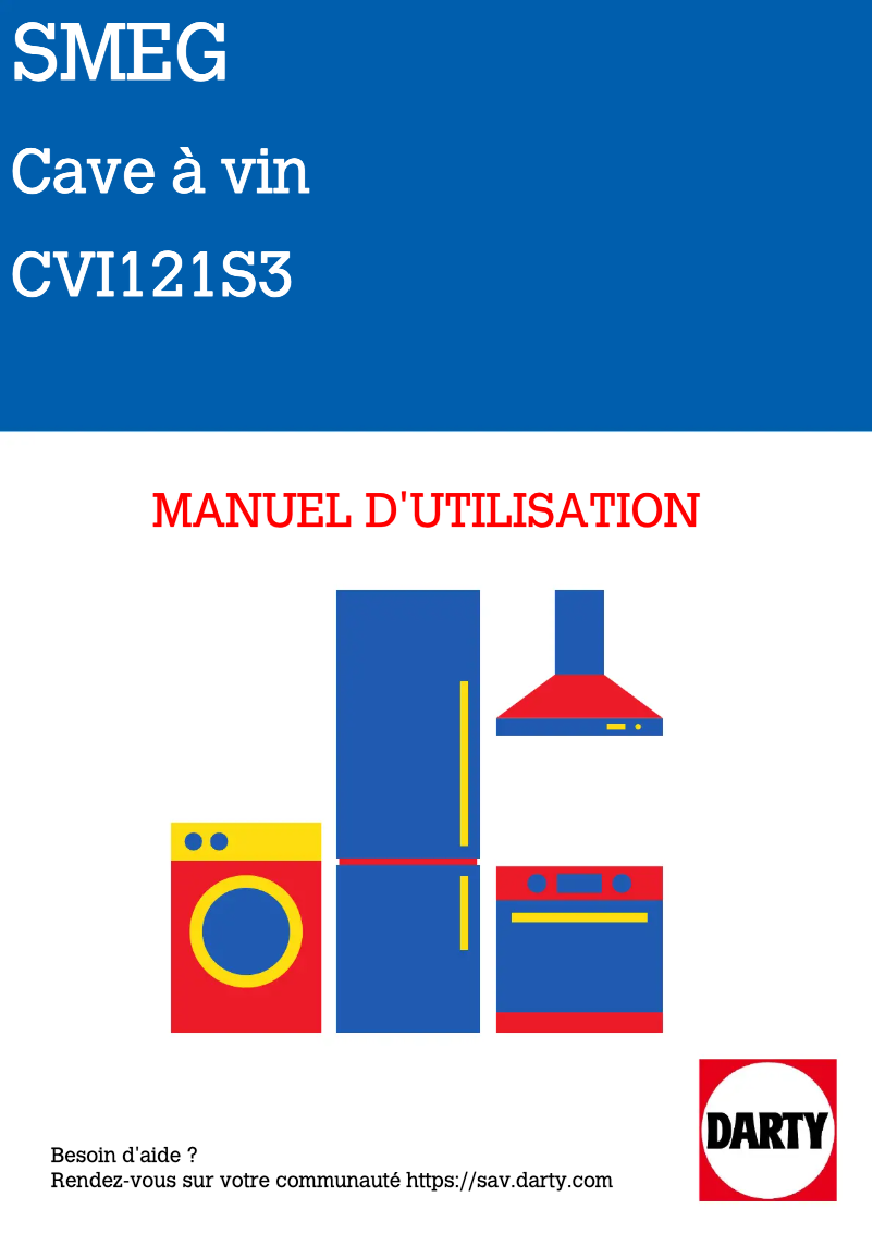 Page 1 de la notice Manuel utilisateur Smeg CVI121S3