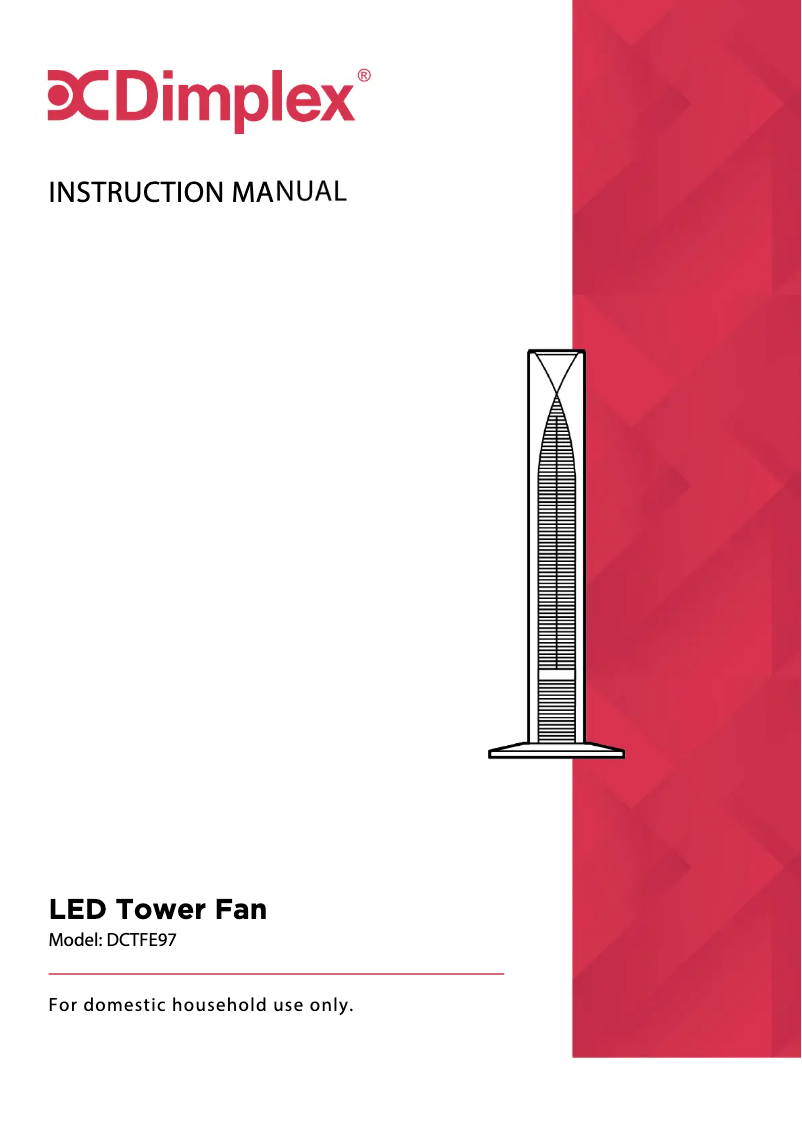 Page 1 of the manual User Manual Dimplex DCTFE97