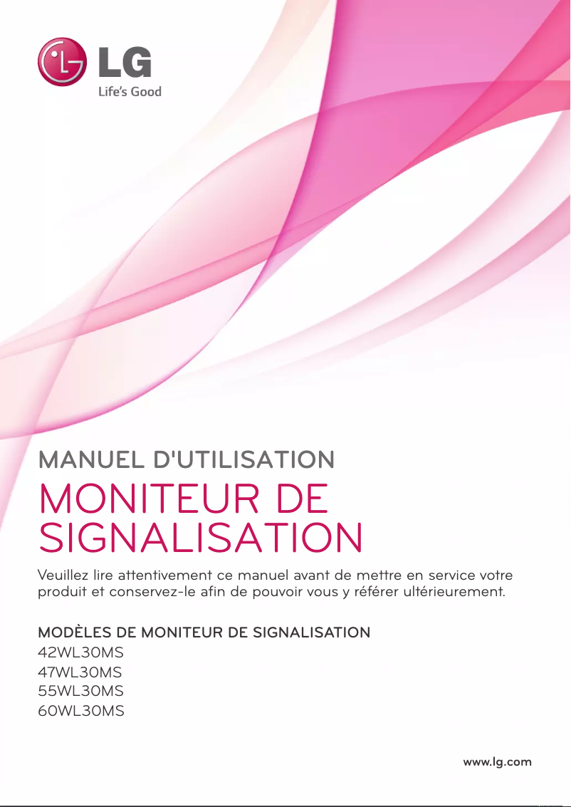 Page 1 de la notice Manuel utilisateur LG 42WL30MS
