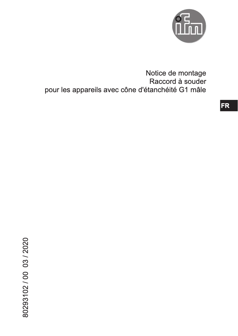 Page 1 de la notice Manuel utilisateur IFM E30498