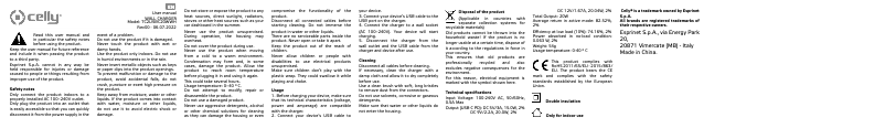 Page 1 de la notice Manuel utilisateur Celly TC2USBC20WWH