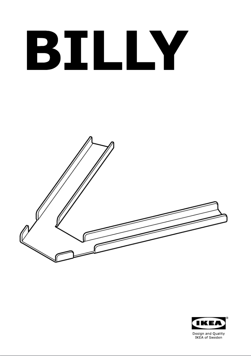 Page 1 de la notice Manuel utilisateur Ikea BILLY 401.041.09