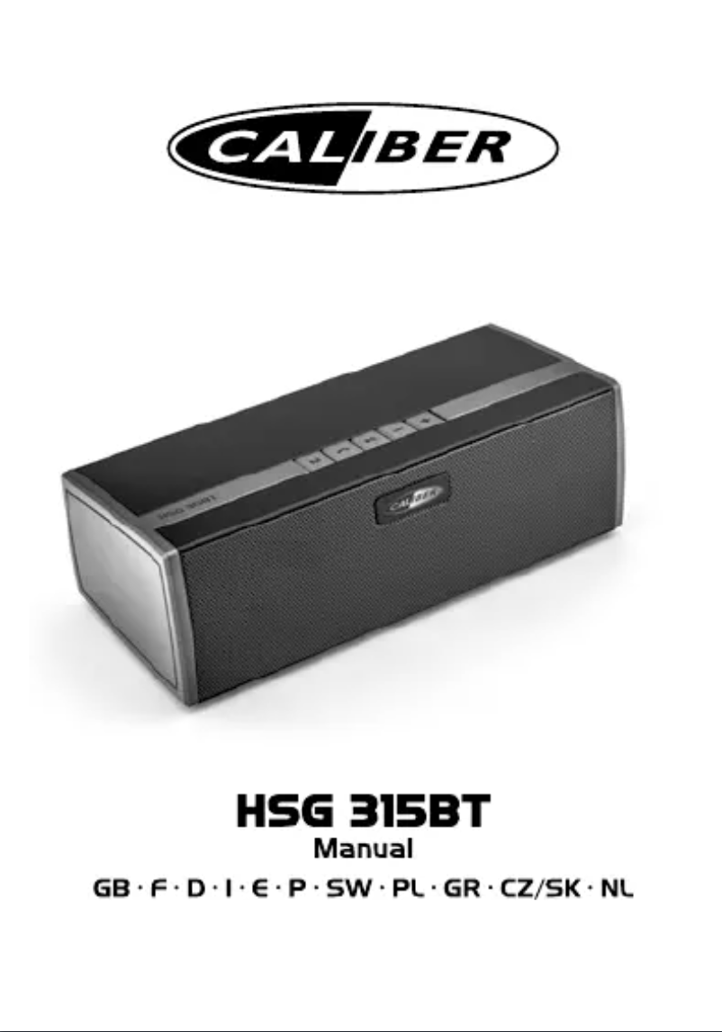 Página 1 del manual Manual de usuario Caliber HSG315BT