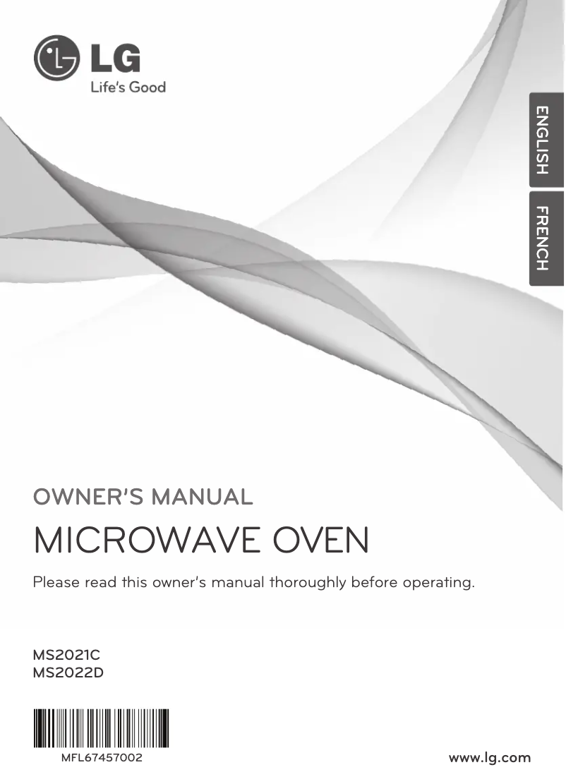 Page 1 de la notice Manuel utilisateur LG MS2021C