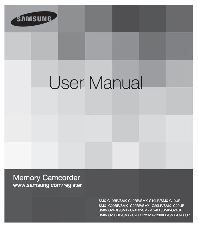 Page 1 of the manual User Manual Samsung SMX-C200BP