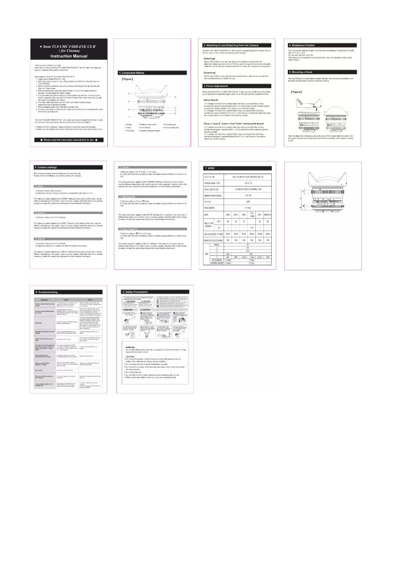 Página 1 del manual Manual de usuario Rokinon FE8M-P