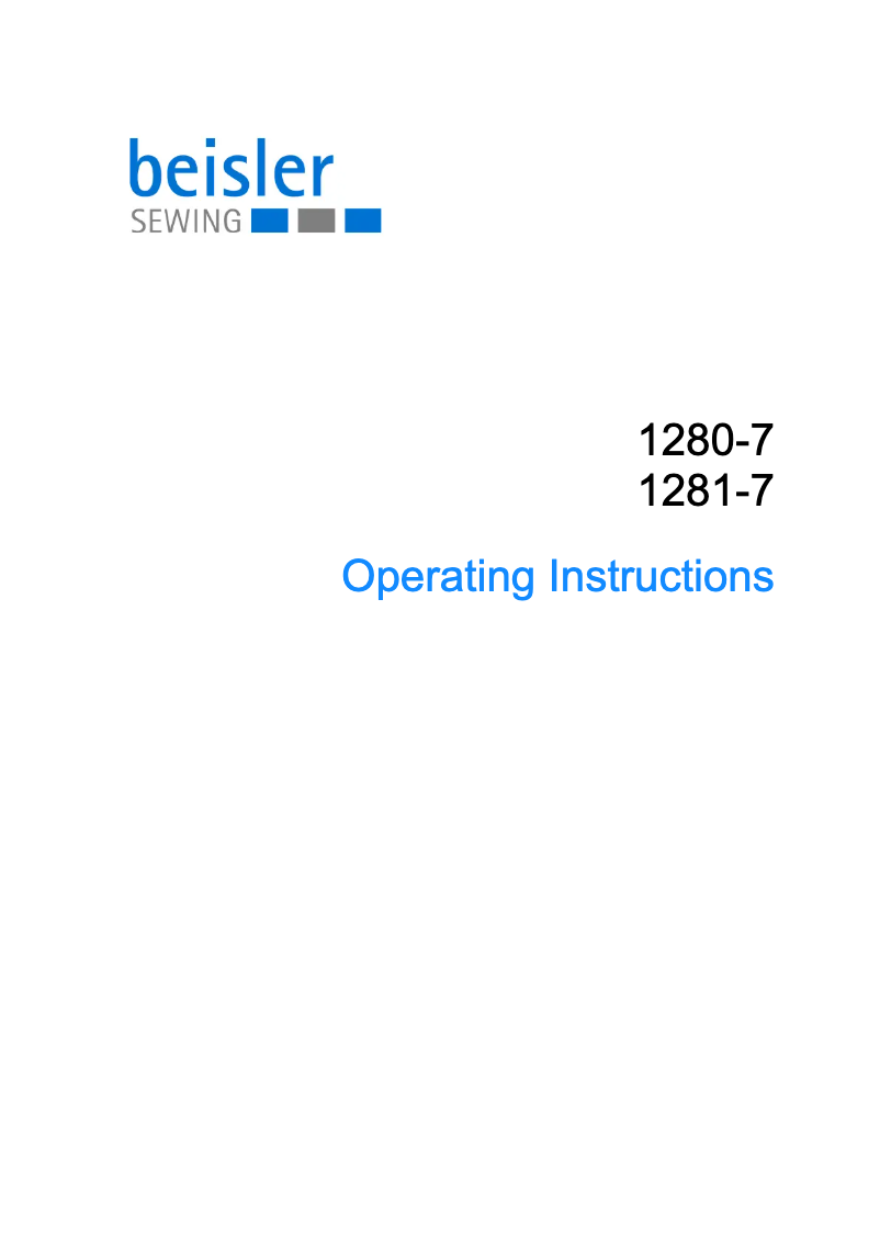 Página 1 del manual Manual de usuario Dürkopp Adler 1280