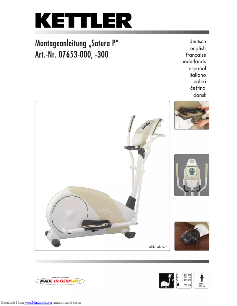 Página 1 del manual Manual de usuario Kettler Satura P