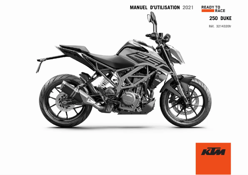 Page 1 of the manual User Manual KTM 250 Duke (2021)