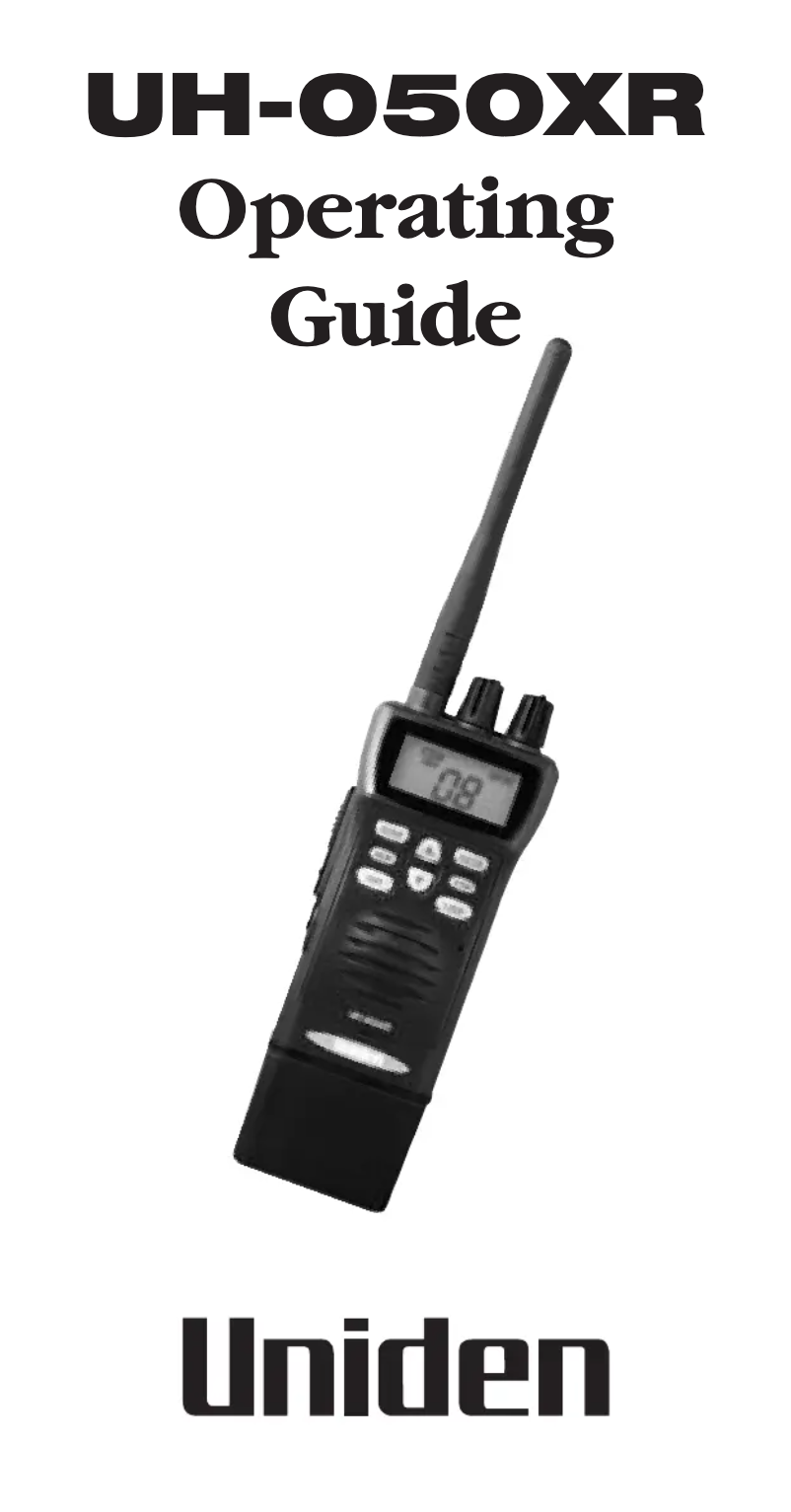 Page 1 de la notice Manuel utilisateur Uniden UH050XR